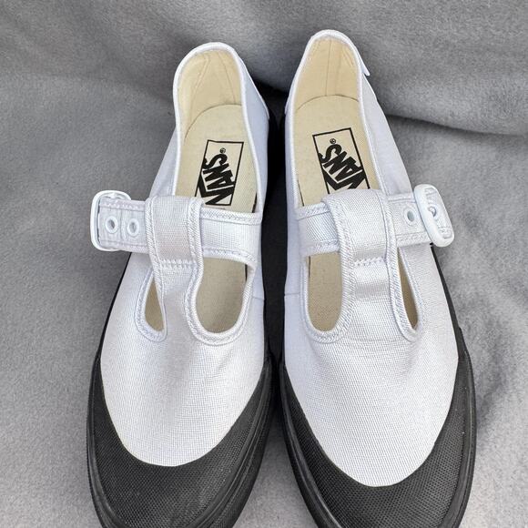 Vans Premium Style 93 Mary Jane White Pearlized Coated Canvas Sneakers Womens 8 - Picture 5 of 12